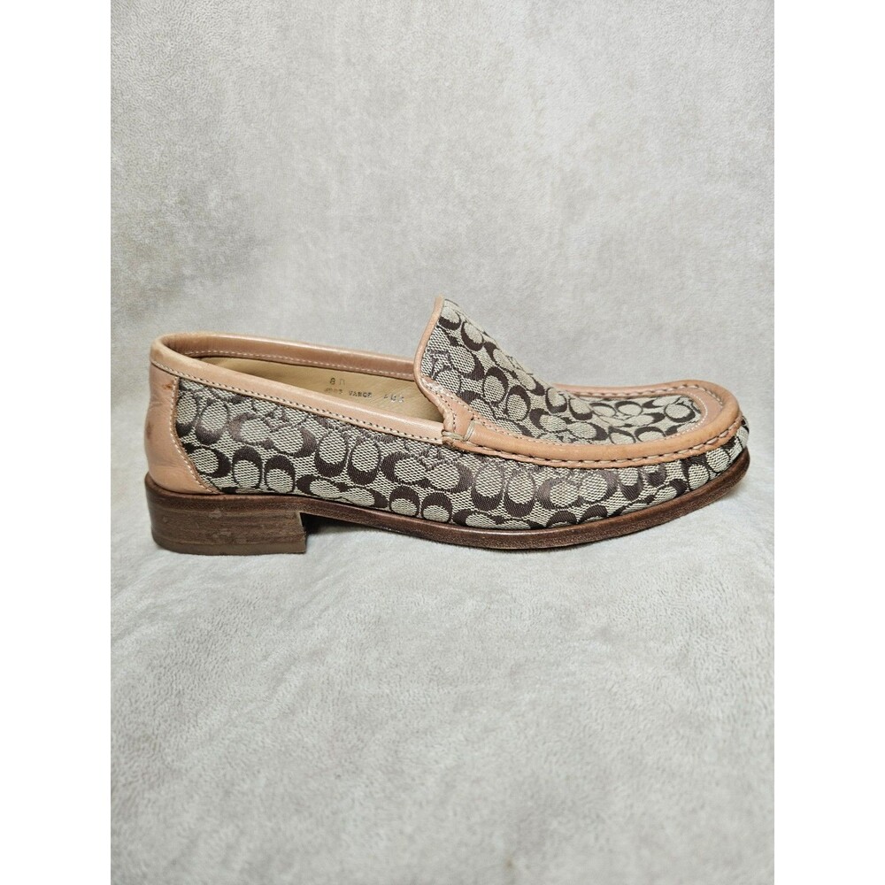 Coach Signature Jacquard Loafers in Brown and Tan - Picture 8 of 16